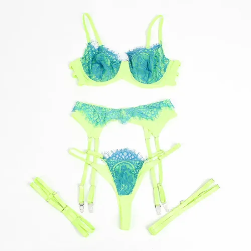 subblime zestaw bielizny zielono-niebieski l/xl koronka i paski na Arena.pl