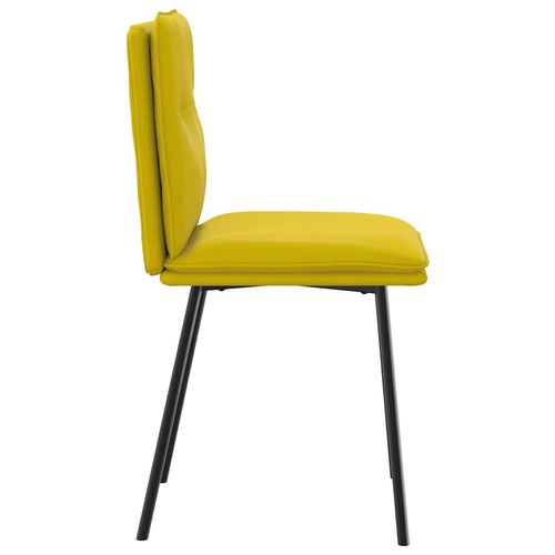 Krzesła stołowe, 4 szt., żółte, aksamitne na Arena.pl