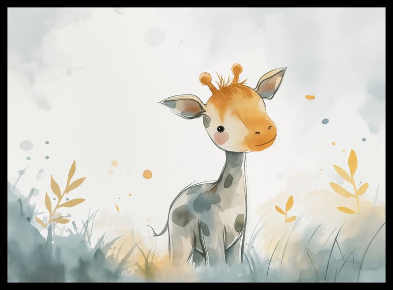 Plakat 55x40cm Mała Żyrafka zdjęcie 2