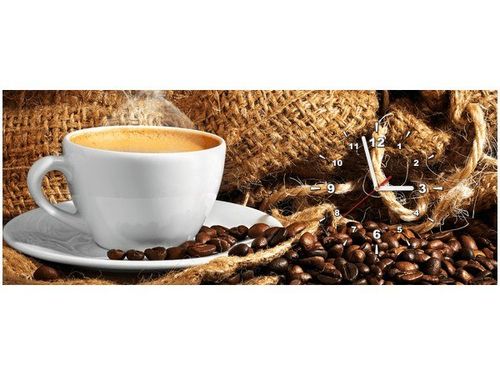 100X40CM ZEGAR FILIŻANKA KAWY OBRAZ na Arena.pl