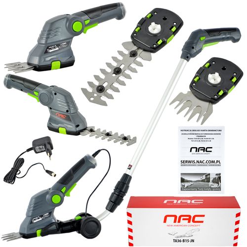 NOŻYCE AKUMULATOROWE DO TRAWY I KRZEWÓW NAC TA 36H-B15-JN 3.6 V + UCHWYT na Arena.pl