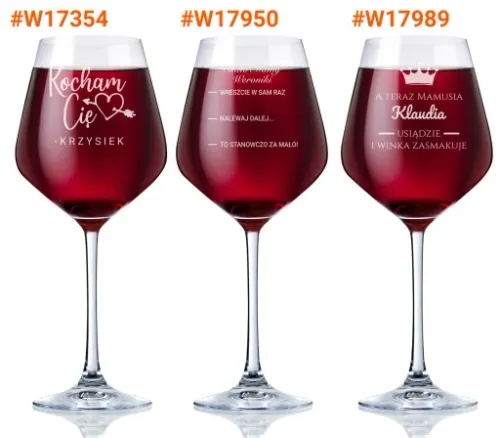 KIELISZEK do WINA KROSNO na urodziny 18-99 GRAWER na Arena.pl