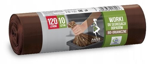 az worki do segregacji odpadów bio 120l 10szt brązowe na Arena.pl