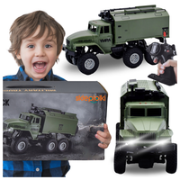 ZDALNIE STEROWANY WOJSKOWY DUŻY SAMOCHÓD URAL MODEL NA PILOT ŚWIECI DŹWIĘK