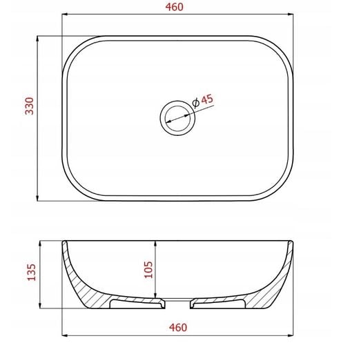 Umywalka nablatowa Lara biała na Arena.pl