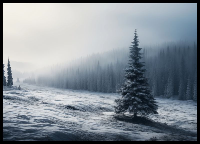 Plakat 70x50cm Samotna Choinka zdjęcie 2