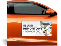 Magnes na samochód reklama magnetyczna GOTOWE WZORY USŁUGI REMONTOWE