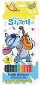KREDKI OŁÓWKOWE TRÓJKĄTNE 12kol. STITCH 0866