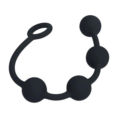 Round Silicone Anal Balls - M - 30Mm - Black na Arena.pl