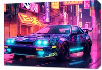 Obraz 70x50cm Nocny Rajd w Neo-Tokio