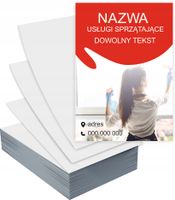 Ulotki A6 reklamowe firmowe USŁUGI SPRZĄTAJĄCE PROJEKT GRATIS 1000 szt