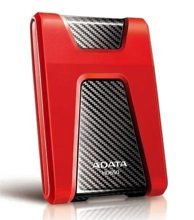 Dysk zewnętrzny HDD ADATA HD650 (1TB; 2.5"; USB 3.2; czerwony) na Arena.pl