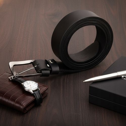 PASEK Męski Skórzany do SPODNI DŁUGI 135cm Czarny Skóra Naturalna na Arena.pl