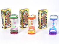 ozdobna klepsydra z płynnym żelem 14x5x3cm,