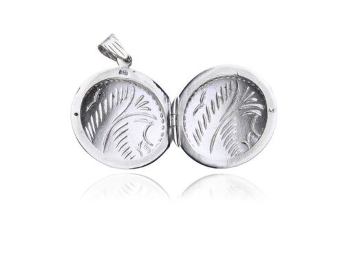 SREBRNY OTWIERANY SEKRETNIK KÓŁKO PUZDERKO WZOREK na Arena.pl