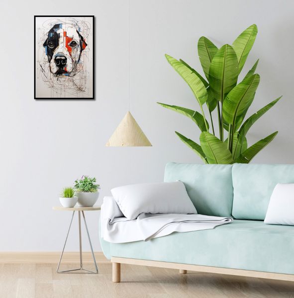 Plakat 39,5x55cm Przyrysowany Psiak zdjęcie 4