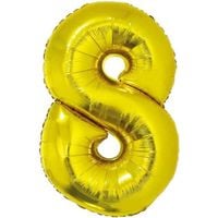 balon foliowy "cyfra 8", złota, 85cm