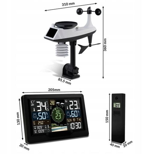 Bezprzewodowa stacja pogodowa pogody higrometr termometr budzik na Arena.pl