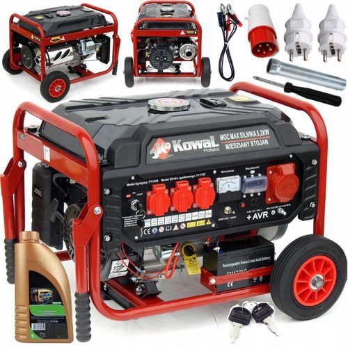 PROFESJONALNY AGREGAT PRĄDOTWÓRCZY 5,2kW EL-START AVR+ MIEDŹ STOJAN na Arena.pl