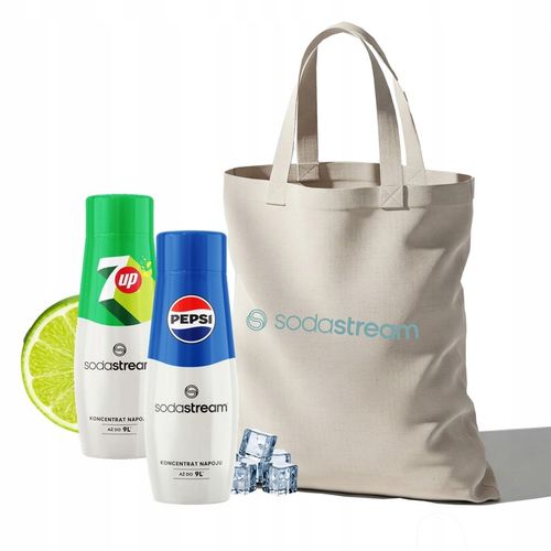 Zestaw Syrop koncentrat do wody SodaStream Pepsi, 7up 2x440 ml Torba na Arena.pl