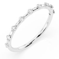pierścionek z białego złota 585 z diamentem (brylantem) 0,18 ct lab