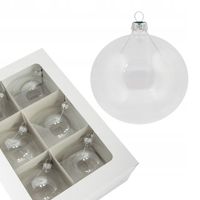 Bombki SZKLANE bezbarwne kule przezroczyste 10 cm.