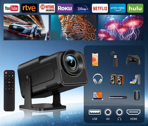 PROJEKTOR HY320 MINI RZUTNIK PRZENOŚNY ANDROID HD SMART TV NAJNOWSZA WERSJA na Arena.pl