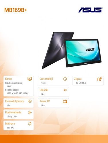 Asus 15,6' MB169B+ na Arena.pl