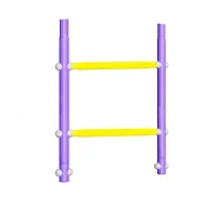 dostawka wydłużająca drabinkę 2 szczeble fioletowa