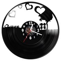Zegar ścienny z płyty winylowej Love 307.14