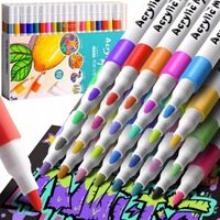 MARKERY AKRYLOWE Pisaki Flamastry Mazaki WODOODPORNE Z FARBĄ ZESTAW 60 SZT