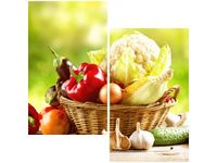 60X60CM WARZYWA ORGANICZNE DWU OBRAZ ŚCIAN