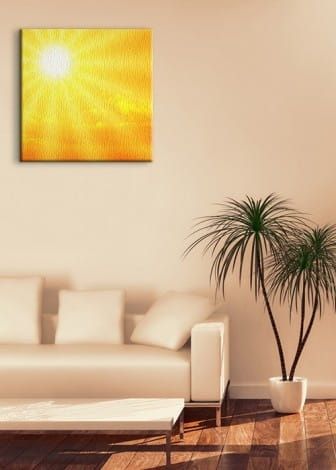 Słonecznie - Obraz na płótnie 40x40 cm na Arena.pl