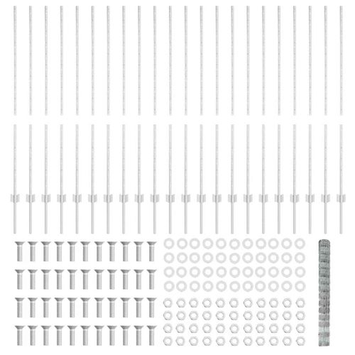 Ogrodzenie z słupkami Srebrny 1.4 x 50 m Stal na Arena.pl