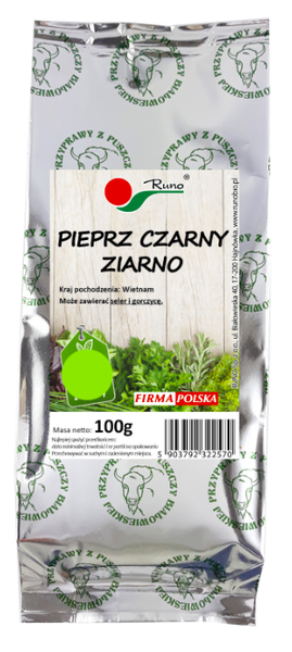 RUNO PIEPRZ CZARNY ZIARNO 100G zdjęcie 1