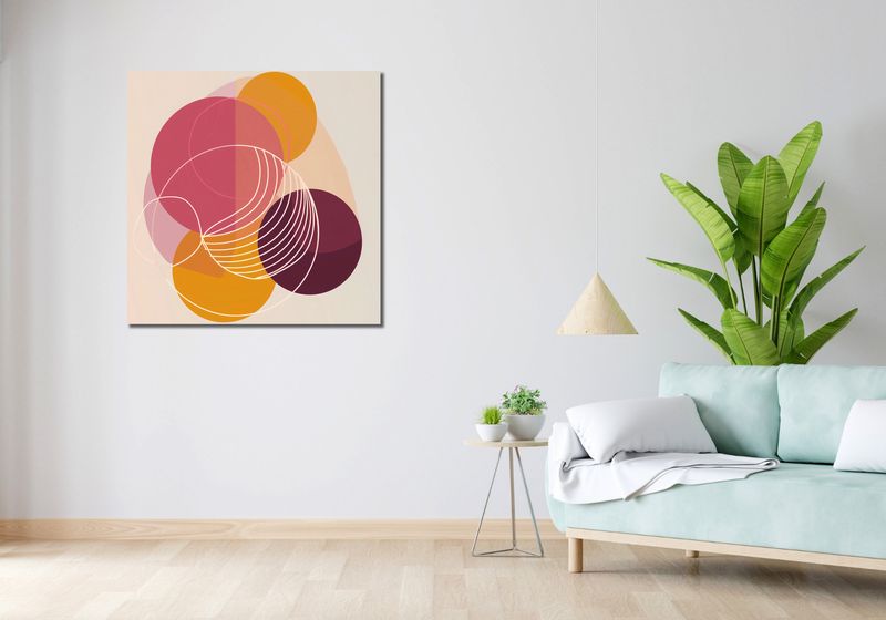 Obraz 90x90cm Przenikanie Ciepła zdjęcie 2