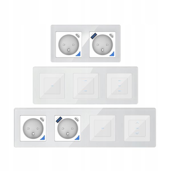 Pojedyncza ramka biała szkło seria RM PSMART zdjęcie 3