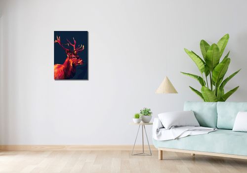 Obraz 40x60cm Jeleń w Geometrii na Arena.pl