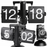 ZEGAR KLAPKOWY STOJĄCY MECHANICZNY STOŁOWY KLAPOWY RETRO FLIP CLOCK VINTAGE