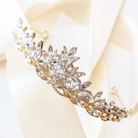 ZŁOTY diadem na wesele efektowna KORONA tiara glam szykowna gustowna