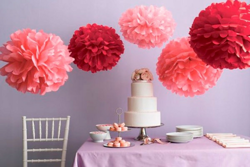 POMPON Z BIBUŁY KOLORY DEKORACJE URODZINY ŚLUB na Arena.pl