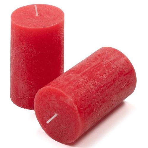 Zestaw świec rustykalnych, 11,5 cm, Ø 6,8 cm, czerwony, 6 sz na Arena.pl