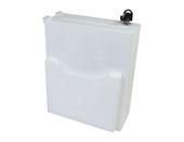 Skrzynka biała plexi na dokumenty ankiety urna 25x10x30cm z kieszonką