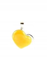 Wisiorek BURSZTYN zawieszka SERCE srebro serduszko