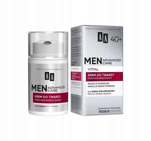 AA MEN ADVANCED CARE VITAL 40+ KREM DO TWARZY 50ML zdjęcie 1