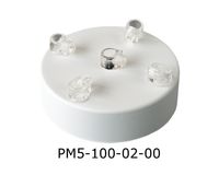 Podsufitka Biała z hamulcem plastikowym 5 otworów 100mm