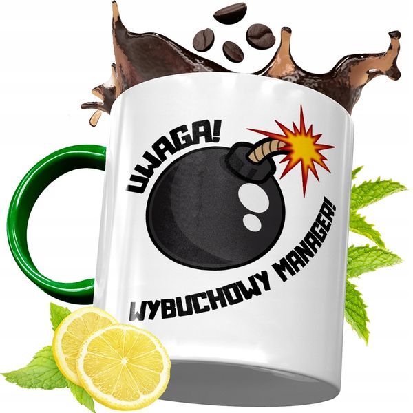 Kubek Zielony Dla Managera Na Urodziny Prezent Z Nadrukiem Ze Zdjęciem zdjęcie 1