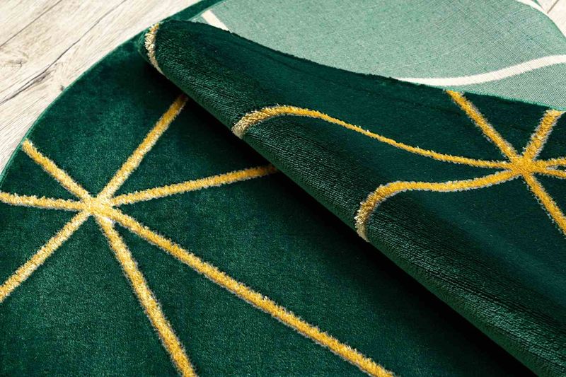 RUG/LU/ESTEMA/GEOMETRIC/BOTTLEGREEN+GOLD/R120 zdjęcie 8