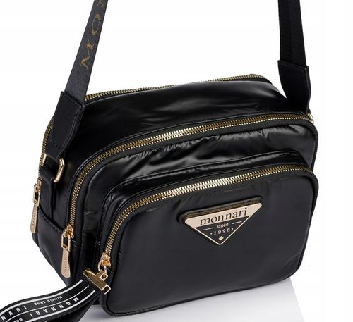 MONNARI Torebka na ramię LISTONOSZKA Pojemna DWUKOMOROWA do pracy na Arena.pl