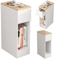 Szafka nocna wąska z szufladą stolik z półką skandynawski do sypialni 60 cm